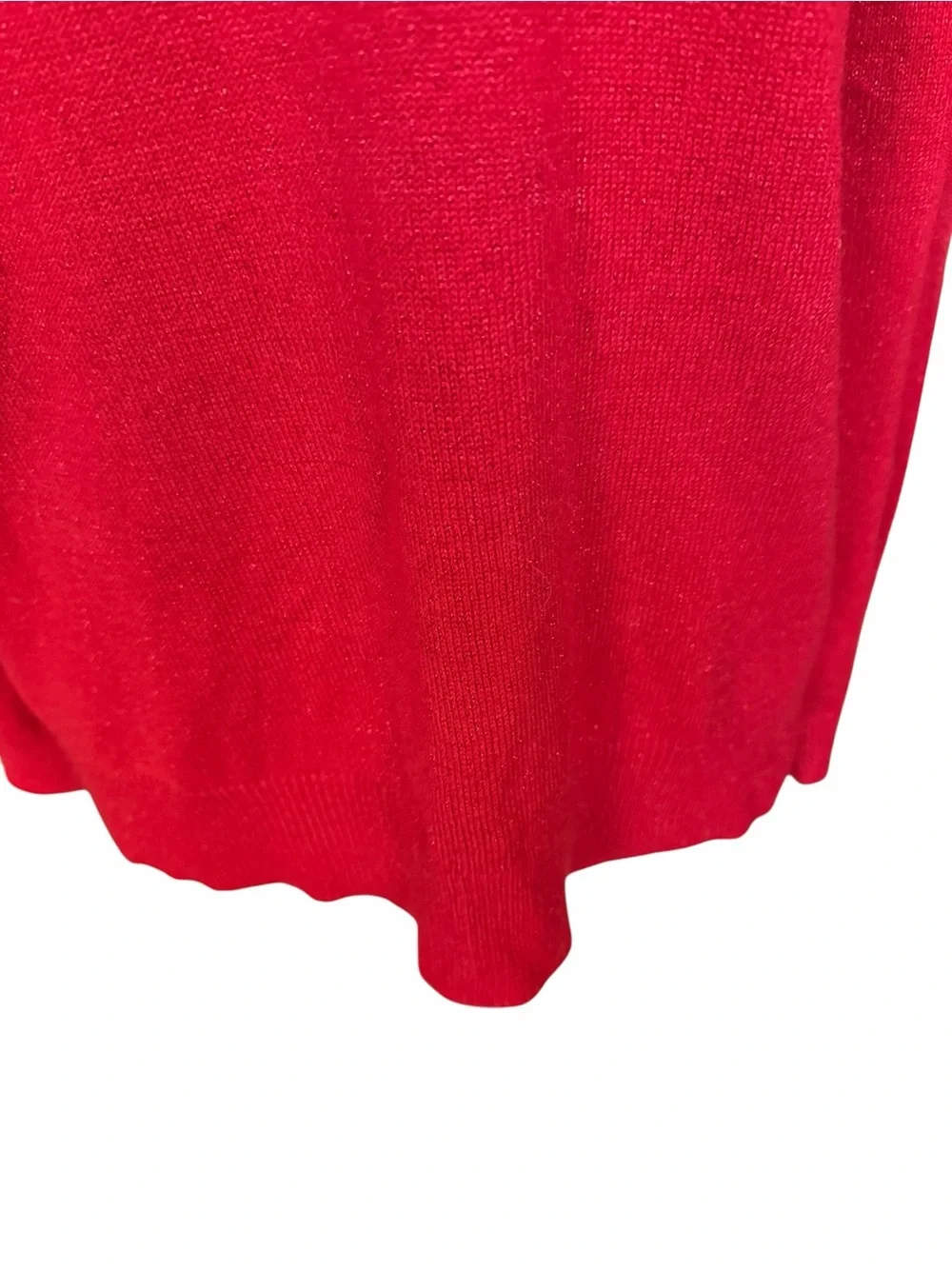 NWOT Late 90s/Early 2000s Basic Editions Lightweight Red Metallic Sparkly Crewne